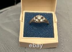 Antique, True Vintage Victorian era Platinum Old Mine Cut Diamond Ring