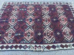 Antique Turkish Kilim Rug shabby vintage old wool country home Kelim 182x130cm