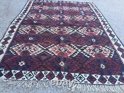 Antique Turkish Kilim Rug shabby vintage old wool country home Kelim 182x130cm