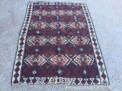 Antique Turkish Kilim Rug shabby vintage old wool country home Kelim 182x130cm