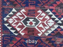 Antique Turkish Kilim Rug shabby vintage old wool country home Kelim 182x130cm