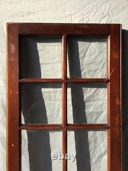 Antique Varnished 6 Lite Casement Door Window Cabinet 18x66 Vintage Old 231-18C