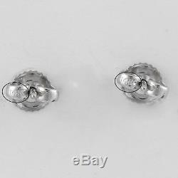 Antique Victorian 14k White Gold 1.12ctw Old Mine Diamond Flower Dangle Earrings