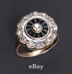Antique Victorian Circa 1860 One Carat Old Mine Cut Diamond 14K Ring
