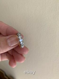 Antique Victorian Old Cut Diamond 5 Stone 18ct Gold Ring Half Eternity Gypsy 1ct
