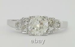 Antique Vintage 0.62 ct 18k Gold Old European Brilliant Diamond Engagement Ring