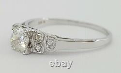 Antique Vintage 0.62 ct 18k Gold Old European Brilliant Diamond Engagement Ring