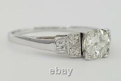 Antique Vintage 0.62 ct 18k Gold Old European Brilliant Diamond Engagement Ring