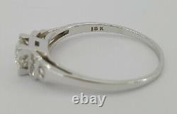 Antique Vintage 0.62 ct 18k Gold Old European Brilliant Diamond Engagement Ring