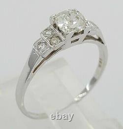 Antique Vintage 0.62 ct 18k Gold Old European Brilliant Diamond Engagement Ring