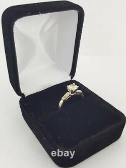 Antique Vintage 0.87 ct 14k Two-Tone Gold Old European Diamond Engagement Ring