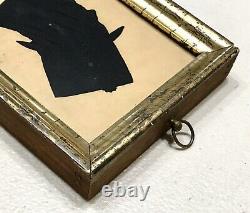 Antique Vintage 18C Peale's Museum Miniature Portrait Silhouette Gentleman Old