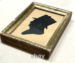 Antique Vintage 18C Peale's Museum Miniature Portrait Silhouette Gentleman Old