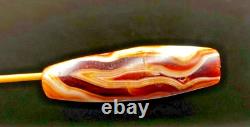 Antique Vintage Agate Jewelry Old Bead Pendant Ancient Achaemenid Empire 500 BC