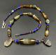 Antique Vintage Banded Agate Old Beads Necklace