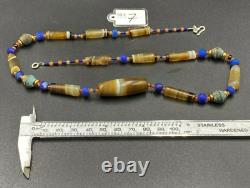 Antique Vintage Banded Agate Old Beads Necklace