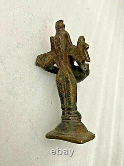 Antique Vintage Brass Statue Hindu God Handmade Old Rare Collectible