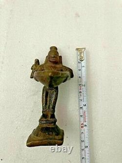 Antique Vintage Brass Statue Hindu God Handmade Old Rare Collectible