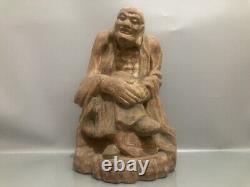 Antique Vintage China Old Wood Wooden Carved Buddha Statue Home Decor Sculpture