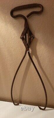 Antique Vintage Collectible Winslow, Arizona La Posada Ice Tongs 90 Years Old