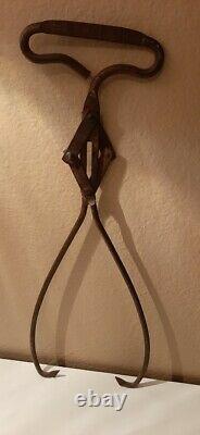 Antique Vintage Collectible Winslow, Arizona La Posada Ice Tongs 90 Years Old