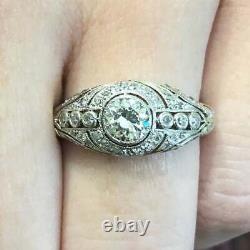 Antique Vintage Design With Old Shiny White Cubic Zirconia Engagement Women Ring