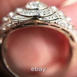 Antique Vintage Design With Old Shiny White Cubic Zirconia Engagement Women Ring