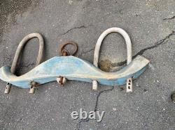 Antique Vintage Double Oxen Ox Yoke In Old Blue Paint