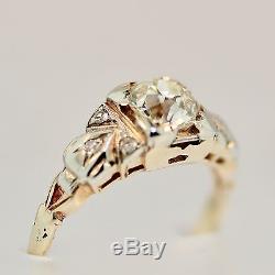 Antique Vintage Engagement ring. 90 ct OLD EUROPEAN CUT DIAMOND