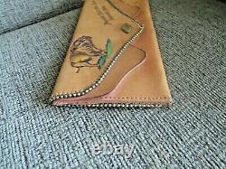 Antique Vintage Gordon Lillie Alias Pawnee Bill Old Town Signed Leather Wallet