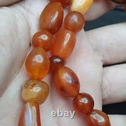 Antique Vintage Himalayan African Afghan Carnelian Agate Old Bead Necklace