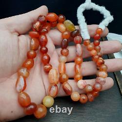 Antique Vintage Himalayan African Afghan Carnelian Agate Old Bead Necklace