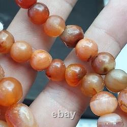 Antique Vintage Himalayan African Afghan Carnelian Agate Old Bead Necklace