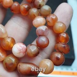 Antique Vintage Himalayan African Afghan Carnelian Agate Old Bead Necklace