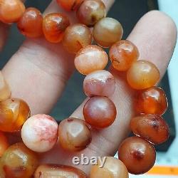 Antique Vintage Himalayan African Afghan Carnelian Agate Old Bead Necklace