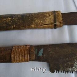 Antique Vintage Japanese Old Long Hand saw Carpentry tool Single edge Used #8