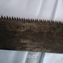 Antique Vintage Japanese Old Long Hand saw Carpentry tool Single edge Used #8