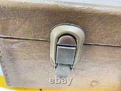 Antique Vintage Leather Toolbox Briefcase Case Old MUST SEE