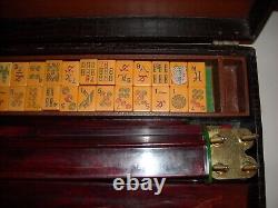 Antique /Vintage METRO GAMES NEW YORK Mahjong Set Old Bakelite 154 Tiles NO KEY