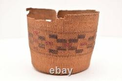 Antique Vintage Native American Tlingit Indian Finely Woven Basket 5 Wide OLD