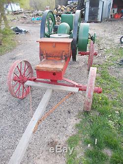 Antique Vintage Old 10 HP The Lauson Hit And Miss Gas Engine On Cart Frost King