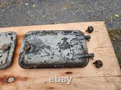 Antique Vintage Old Cast Iron Machine Doors Industrial Art Steampunk Décor