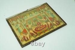 Antique Vintage Old German Lithograph Print GajaLakshmi Godess Decorative NH7196
