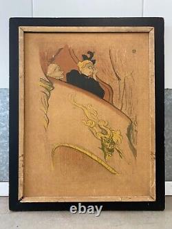 Antique Vintage Old Paris French Impressionist Lithograph, Toulouse Lautrec