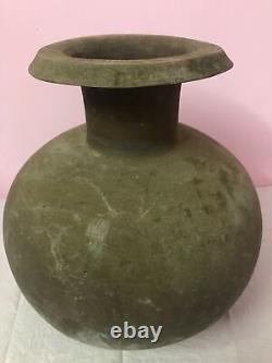 Antique Vintage Old Rare Shape Indian Tribal Brass Pot Home Decor Decorative C20