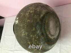 Antique Vintage Old Rare Shape Indian Tribal Brass Pot Home Decor Decorative C20