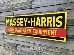Antique Vintage Old Style Massey Harris Farm Equipment Sign