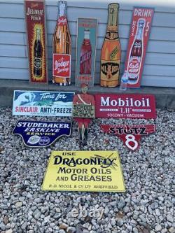 Antique Vintage Old Style Metal Signs Gas Oil Soda Mix/Match 4