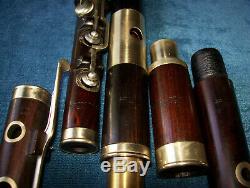 Antique Vintage Old Wooden 8 Key Irish Flute Metzler London