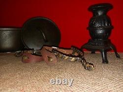 Antique Vintage Spurs Boot Riding Genuine Iron & Leather with Gold trim VERY Old